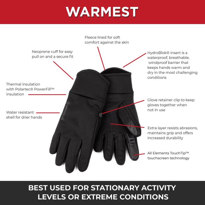 Ladies Manzella Glove-Warmest  Black Extra Image 2